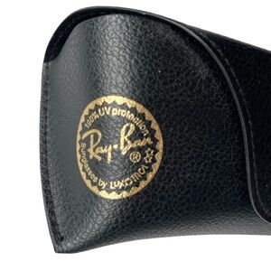 Authentic Ray Ban Sunglass Case - Classic Black Hard Shell with Logo